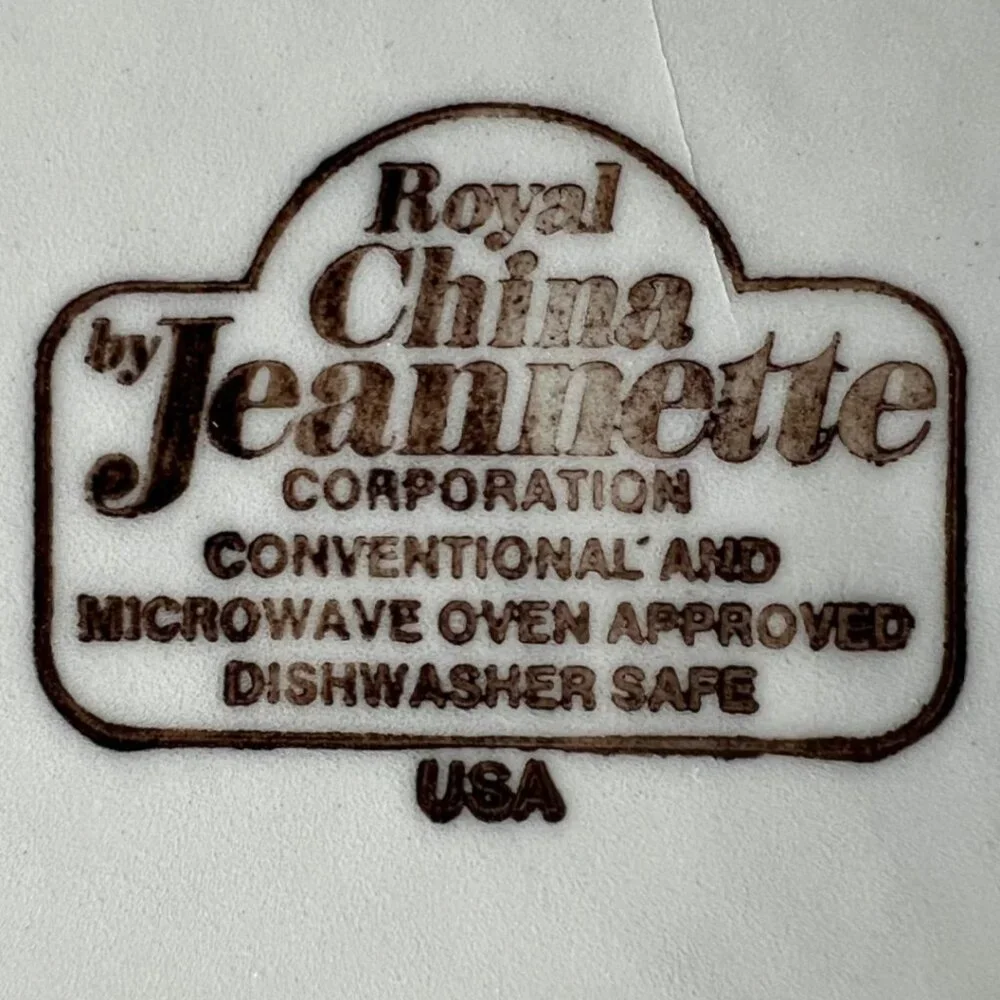 Vintage Royal China Jeannette Cheesecake Recipe Pie Plate 11” USA Brown Accents - Picture 11 of 11